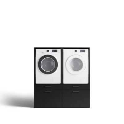 Waschmaschinenschrank Premium Schwarz