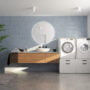 Premium_wit Waschmaschinenschrank Premium im badezimmer