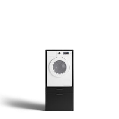 Waschmaschinenschrank Single Schwarz