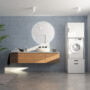 Waschmaschinenschrank im badezimmer
